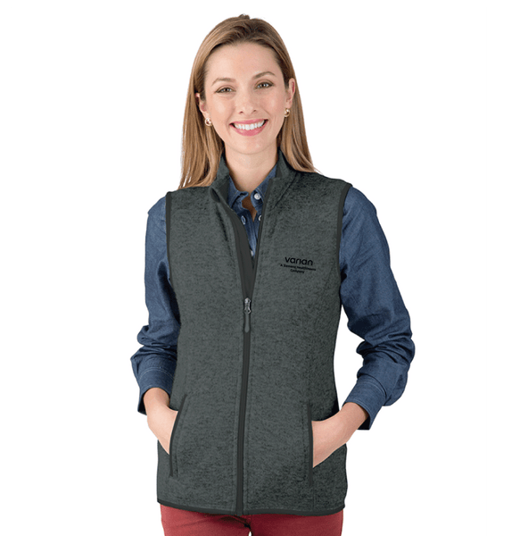 Ladies Pacific Heathered Fleece Vest