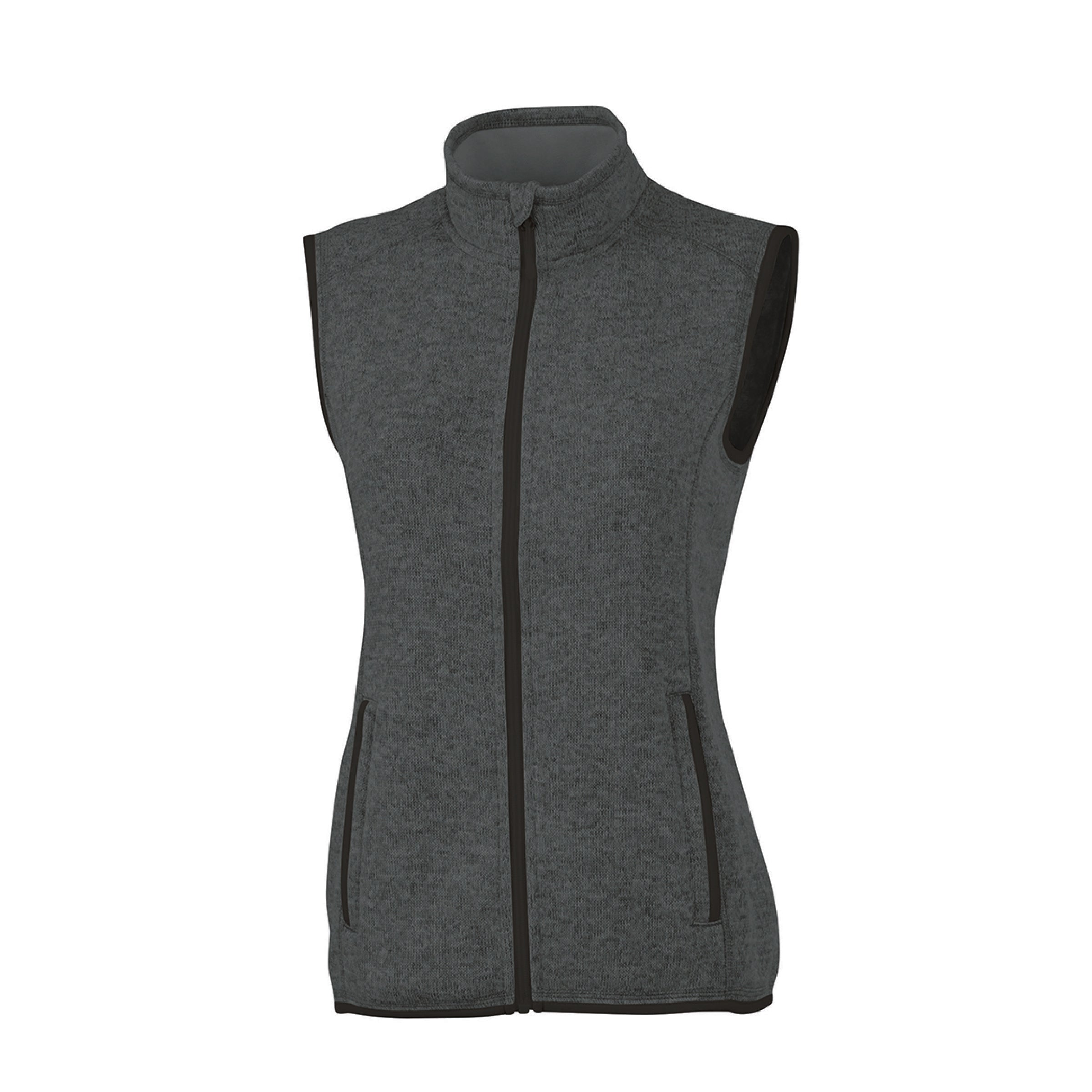 Ladies Pacific Heathered Fleece Vest
