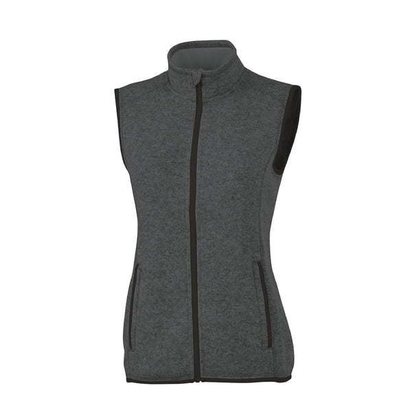 Ladies Pacific Heathered Fleece Vest