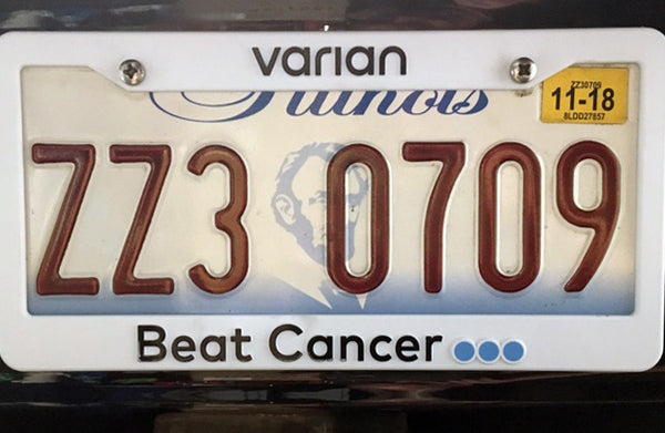 "Beat Cancer" Plastic License Plate Frame